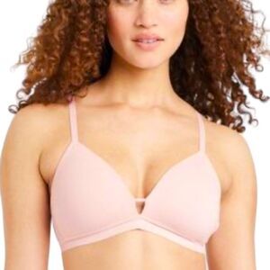 Auden wire free lightly lined pink bra size 38D